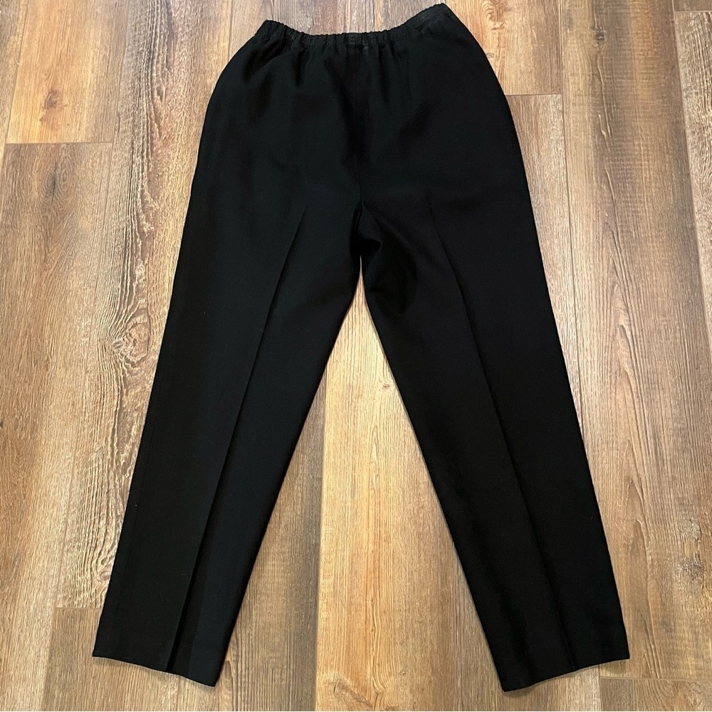 Vtg KORET Wool Pants Women’s Petites 26x28 Black Straight Leg Pockets Lined - Picture 10 of 15
